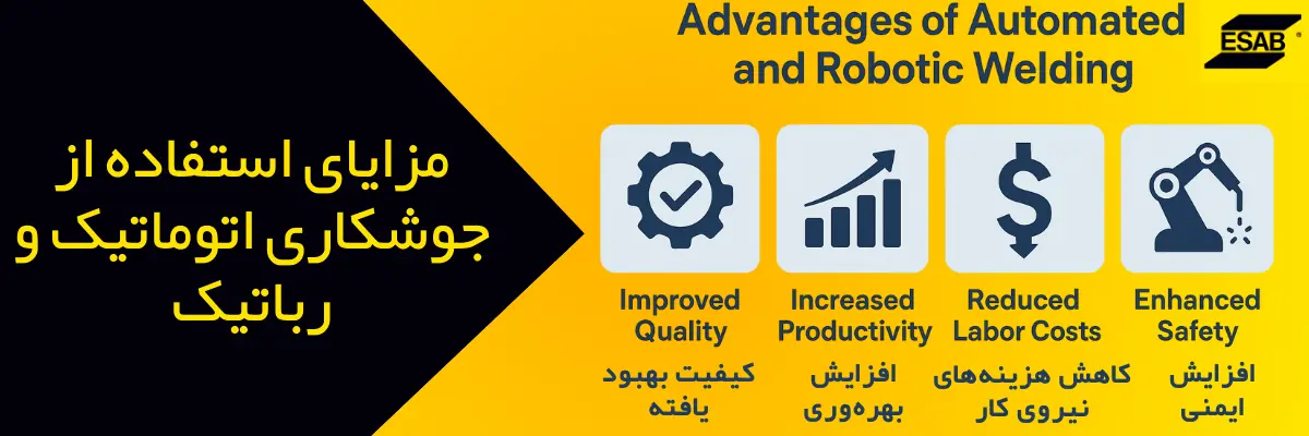 مزایای استفاده از جوشکاری اتوماتیک و رباتیک